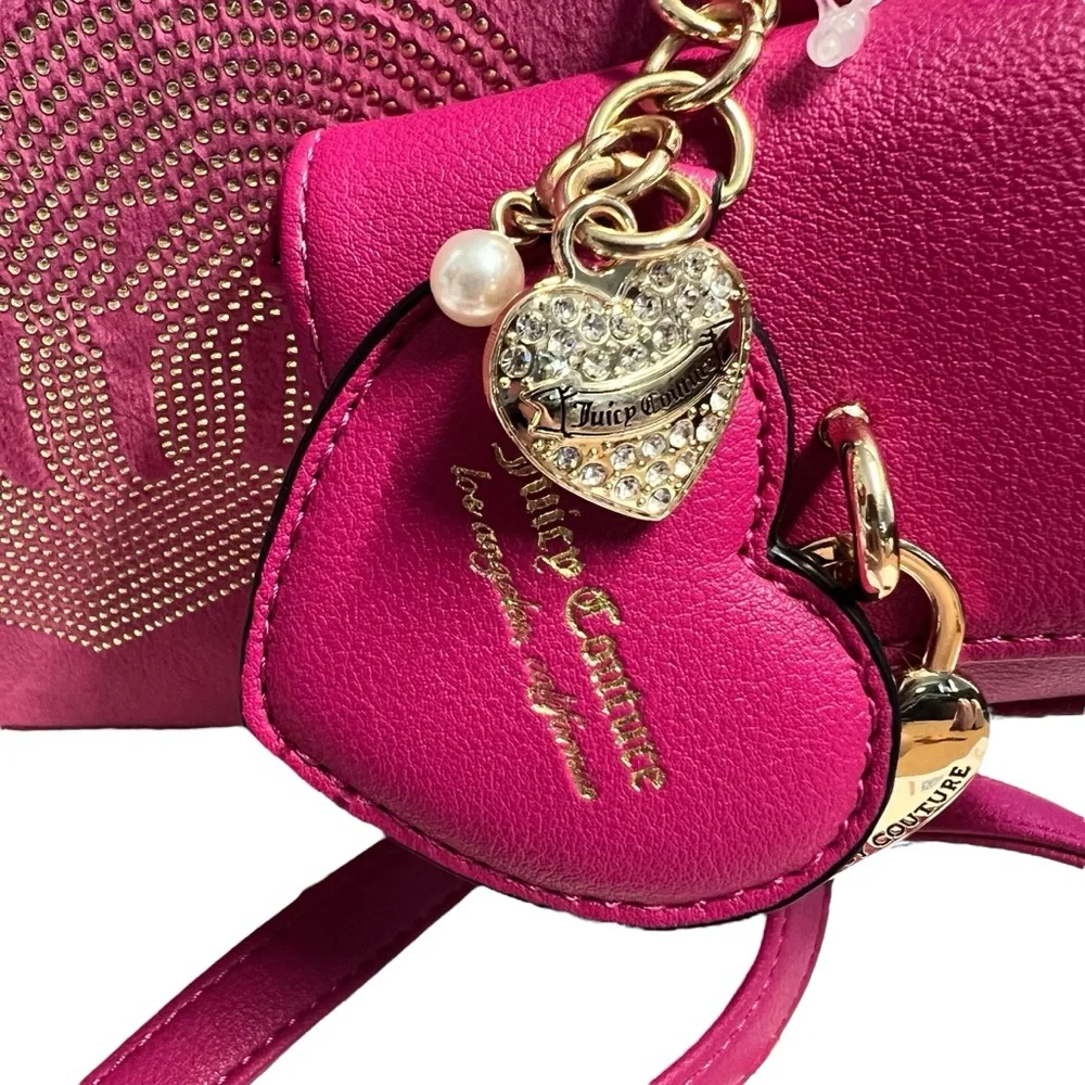 Juicy Couture NWT Pink Satchel with Gold Hardware and Detachable Strap